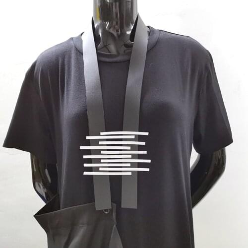 YD&YDBZ Long Leather Necklace Women Pendant Necklace Handmade Jewellery Gift Punk Black Leather Jewelry Designer Vintage Chokers