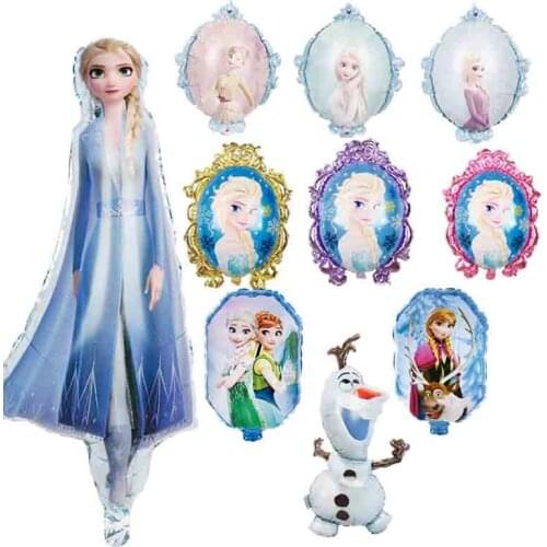 1pc Frozen Elsa Anna Princess Balloon Baby Shower Kids Birthday Party Decoration Double-sided balloon Aluminium Foil Balloons