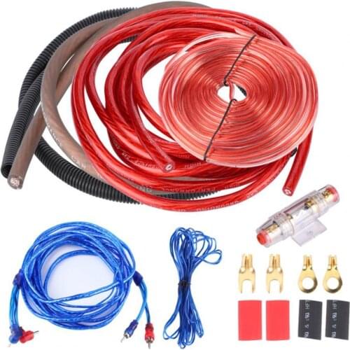 50% Hot Sell 1 Set Car Audio Subwoofer Wire Anti-scratch Vivid Voice 2800W 4 Track ABS Car Speaker Cable Kit for Auto