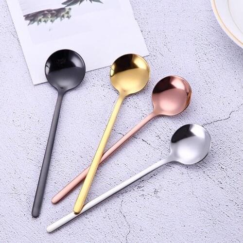 MICCK Stainless Steel Coffee Spoon Barista Tools Scoop For Kitchen Decoration Cappuccino Latte Milk Coffee Stirring Teaspoon