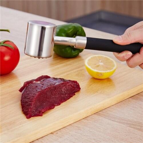 Stainless Steel Meat Hammer For Chicken Steak Pork Ham Non-Slip Handle Creativity Meat Tenderizer Kitchen Gadgets Accessories