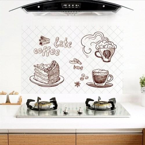 Cakes Anti-oil Wall Stickers High temperature Anti-oil paste kitchen Self-adhesive foil waterproof bathroom tile wall stickers