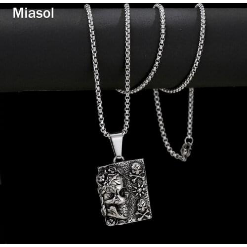Neo Gothic Necklace Pendant Men Skull Head Demon Multi Element Detail Design Cool And Unique Male Chain Handsome Boys Decoration