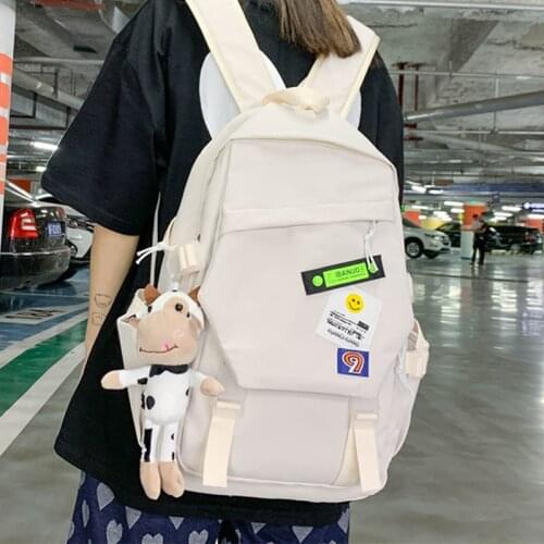 Female Nylon Backpack High Capacity Women Student School Bag 2021 New Girls Travel Shoulder Bag Ladies Multifunctional Backpacks