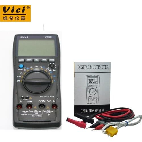 Original Vici VC99 3 6/7 Auto range Digital Multimeter Count AC DC Ohm Hz 2000uF