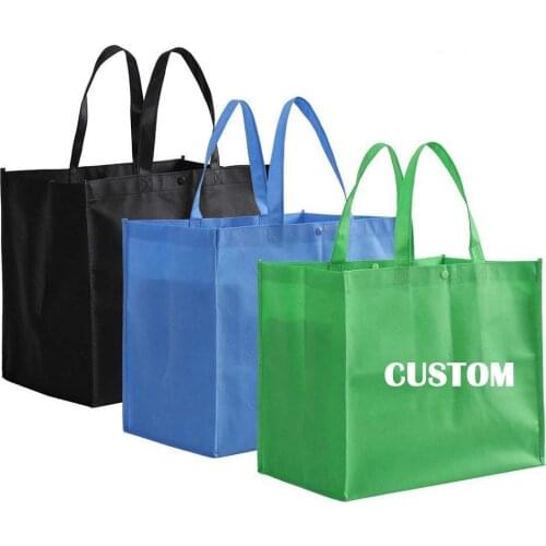 Woven Fabric Personalized Tote Bags For Business Shopping Bag Wholesale Reusable Grocery Sale Recycle Custom Promo Bags