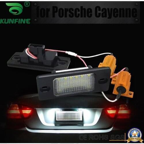 2pcs Car LED Number License Plate Light LED License Lamp for Porsche Cayenne OEM 95563162002 95563162003 7L5943021A