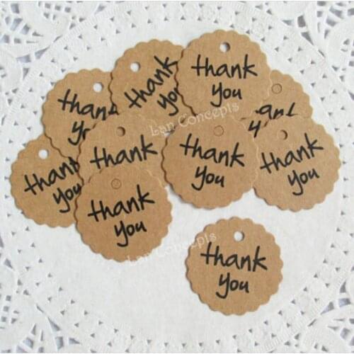 Kraft THANK YOU Hang Tag for DIY gift favors decoration package - 500pcs/lot Free shipping