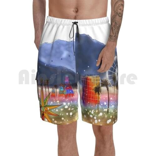 Festivals! Beach Shorts Men Beach Pants Swimwear Festival Music Festival California Indio Indio California Palm