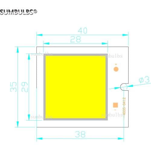 New store promotion LED COB Light source 40*35mm 12V 6W cob led aluminum board warm cold white bulb for DIY night lights lamp