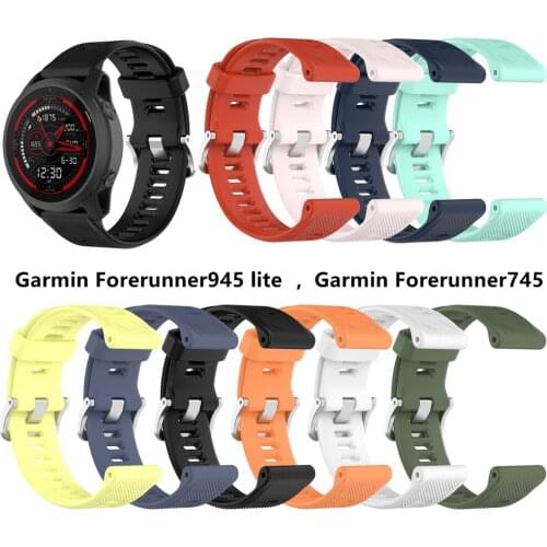 Watch Band For Garmin Forerunner 745 Silicone Replacement Watchstrap For Garmin 745 Bracelet Sport Wristband Accessories