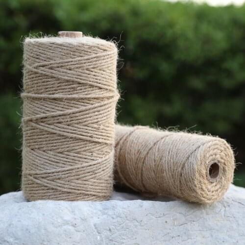 Natural Jute Twine Gift Wrapping String DIY Rope Garden Twine Cord for Jewelry Arts Crafts and Applications