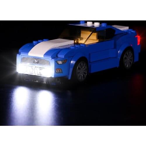 USB Powered LED Lighting Kit For Speed Champions Ford Mustang GT 75871 (LED Included Only, No Kit)