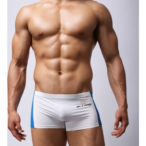 BRAVE PERSON gay underwear Mens Tight Trunks Boxer Shorts Splice Design Super Men soft Boxers Thin Breathable Male Underpants