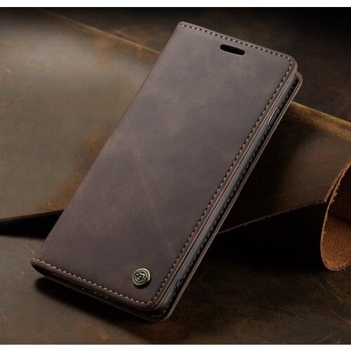 Vintage PU Leather Magnetic Phone Case Card Holder Retro Flip Wallet Cover for Samsung Note 10 Plus S10 5G S10 Plus S10e S10lite