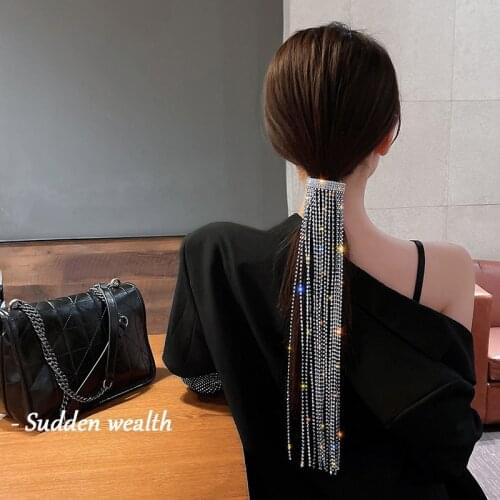 Bright Shiny Diamond Tassel Fairy Headdress New High-Grade Fashion Graceful Personality Hair Accessories