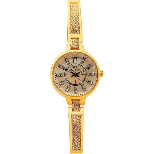 2019 Hot Sale Women Watches Lady Full Diamond Dress Watch Gold Silver Stainless Steel Rhineston Wristwatch Female Crystal Watch