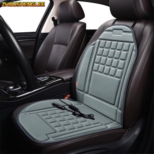 ZHOUSHENGLEE 12V Heated car seat cover for Nissan all models note qashqai almera juke x-trail leaf teana tiida altima Winter Pad