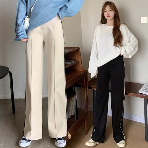 0261# Maternity Pants Spring Autumn Loose Casual Pants Loose Comfy Belly Support Pants Maternity Trousers