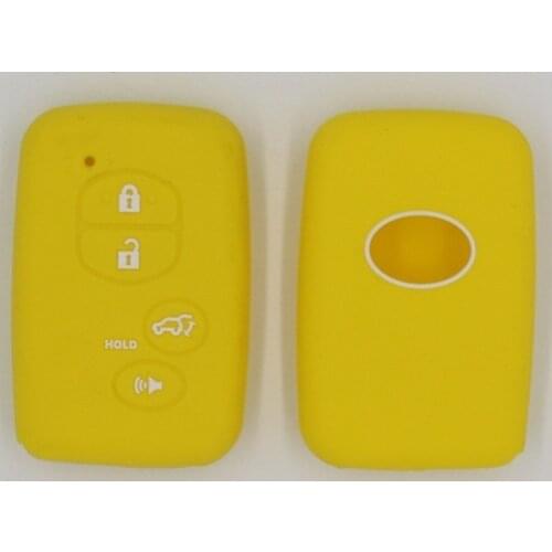 4PC Silicone Car Key Fob Cover Case Shell Set for TOYOTA Corolla Verso 2004 2006 2007 Prius Gen Remote Key Accessories