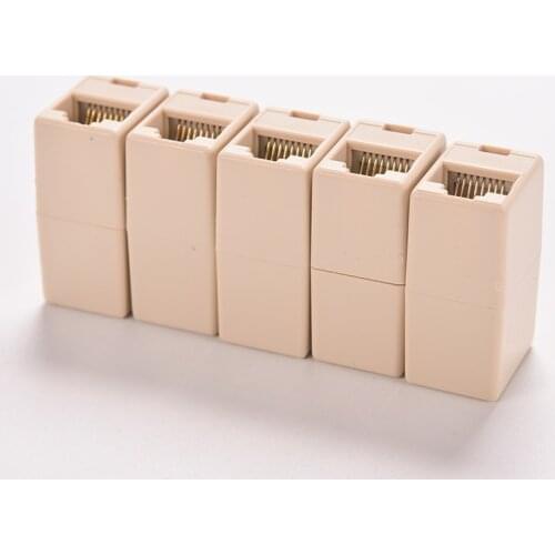 5Pcs/lot RJ45 CAT5 Coupler Plug Network LAN Cable Extender Connector Adapter cable gender changer networking testing