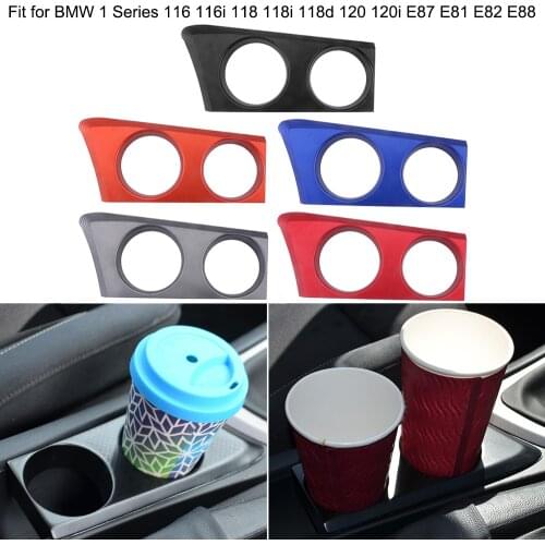 Automobile Cup Holder Cup Base Fit for BMW 1 Series 116 116i 118 118i 118d 120 120i E87 E81 E82 E88 Red