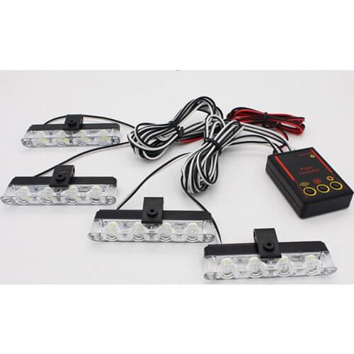 Car 12V 16W ABS High Power PC Emergency Bar Police Warning Affordable strobe lights LED Flash Vision Dash 16 LED Lighting