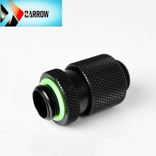 Barrow G1 / 4" male to male adjustment joint, lengthened 5mm, PC water cooling fittings, white black silver 3 color THDJ20-V1