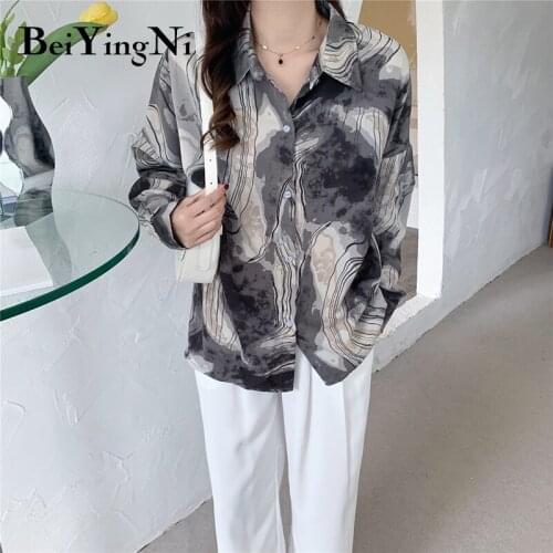 BEIYINGNI Printed Blouses