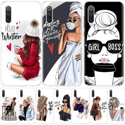 Princess Female Boss Coffee Phone Case for Xiaomi Redmi Note 10 Pro 10S 9S 9 8T 9 9A 9C Casing 8 7 7A 8A 6A 6 5 S2 K20 K30 4X Co