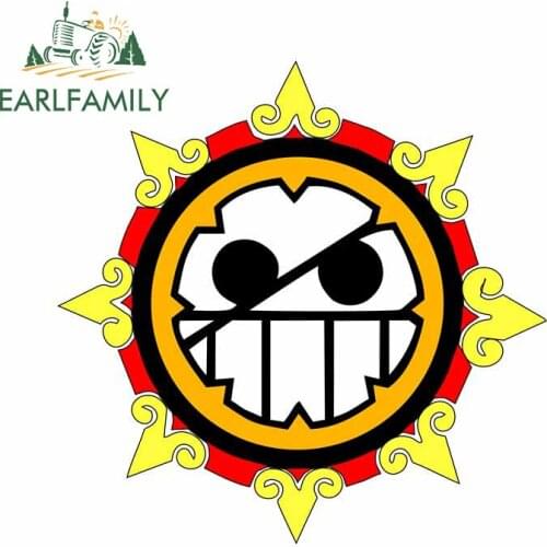 EARLFAMILY 13cm x 12.9cm For One Piece Car Stickers Vinyl Material Decal Laptop Decals Waterproof Windshield Decoration