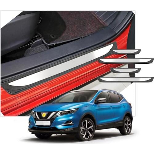 LFOTPP Car Stainless Steel Door Sill Cover For Qashqai J11 SUV 2015 2016 2017 2018 2019 2020 Door Sill Trim Strip Accessories