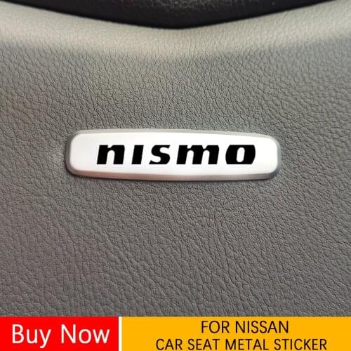Car Seat Headrests Sticker Tuning Badges Metal FOR Nissan TEANA sentra ROGUE QASHQAI PULSAR PATROL NV200 car accessories