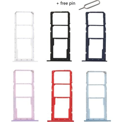 OEM For Samsung Galaxy A01 A015 A11 A115 SIM Card Tray Holder With Eject Pin - Green White Black Blue Purple Red