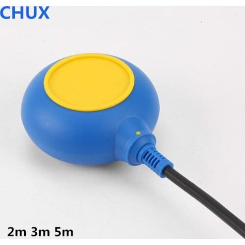 Float Water Switch for Industry Tank Liquid Fluid Level Sensor 2m 3m 5m yellow blue color round type Pump Sensor