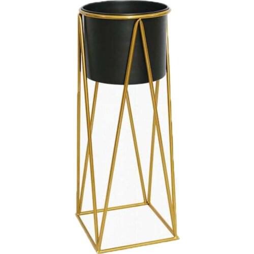 Simple fashionable plant stand Nordic metal small space storage rack decoration living room balcony floor-type shelf