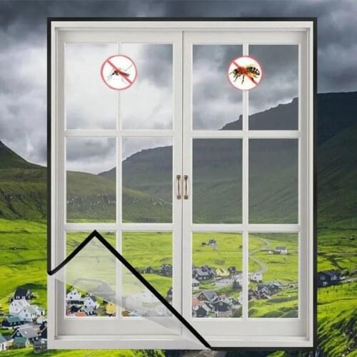 Removable Washable Inset Window Screen Mesh Air Tulle Adjustable Summer Invisible Anti-Mosquito Net Fiberglass Customize Screen