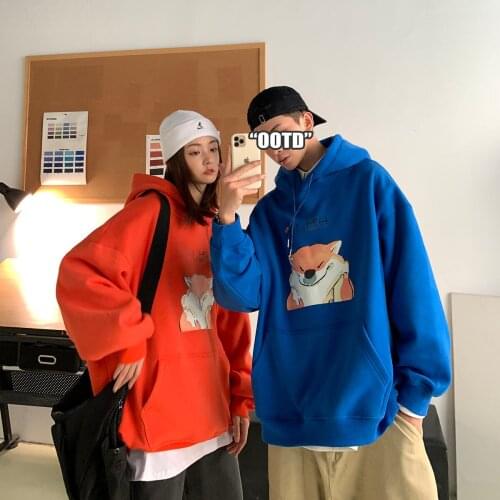 Sports Hoodies Sweatshirt For Men Casual Long Sleeve Tops Dog Printed Classic Pullover Loose Shirt Male Clothes Steetwear Spring