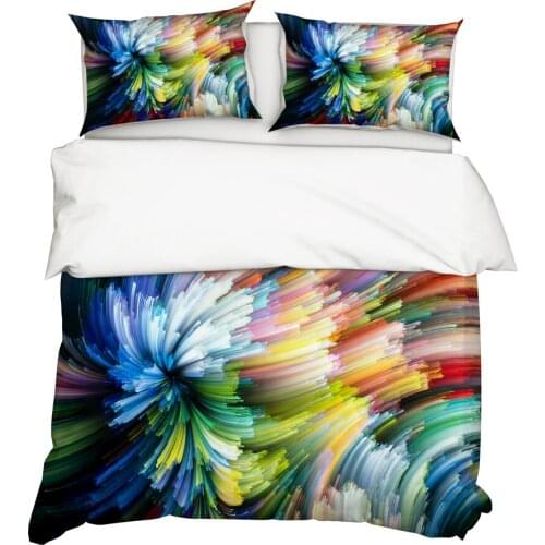 YuXiu3D Digital Printing Duvet Covers 3-Pieces set Black Bedding Set Bed Linen Cover and Pillowcase(s) King Queen Full Twin size