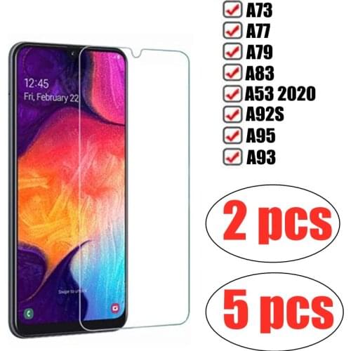 Protective Glass Screen Protector For OPPO A73 A77 A79 A83 A53 2020 A92S A95 A93 Tempered Glass Transparent Flim
