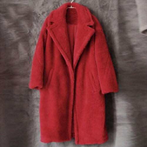 Brand Designer Women Lamb Fur Coat European Style Woman Windbreaker Thick Fleece Outerwear Clothing Women Winter Fur Coat A072