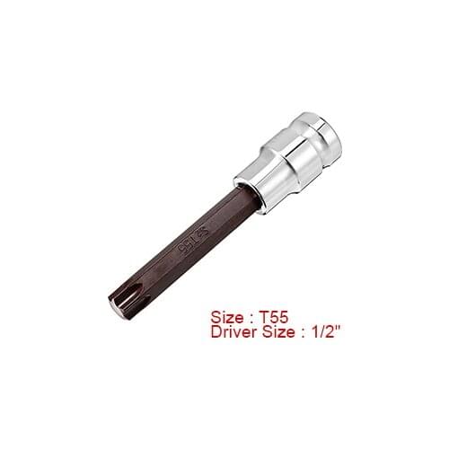 Uxcell Hot Sale 1 Pcs 1/2-Inch Drive T55 Torx Bit Extra Long Socket, S2 Steel