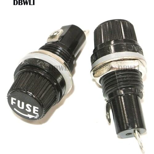 10pcs/lot 5*20mm 6*30mm glass fuse holders 5x20 6x30 insurance tube socket fuse holder for insurance Panel Mount Fuse Holder