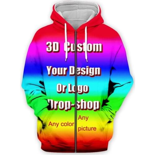 3D Print Diy Custom Design Mens Womens Clothing Hip Hop Sweatshirt Hoodies Wholesale Suppliers For Dropship XS-7XL