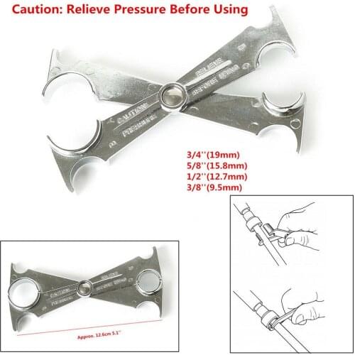 4 in 1 3/4 5/8 1/2 3/8 Inch Car A/C Line Fuel Pipe Spring Release Removal Tool