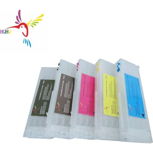 5pcs/Set 700ML Empty Refillable Ink Cartridge For Epson SureColor T3070 T5070 T7070 Printer Installed Stable Chips T6941-T6945