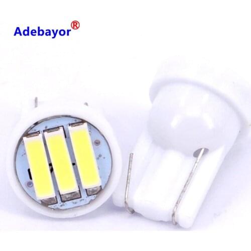 500pcs Xcar styling width led lamp 194 W5W 3smd T10 wedge 3 led SMD 7014 7020 white 3led instrument light white Adebayor