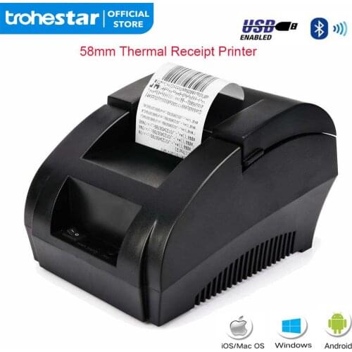 58MM POS Thermal Receipt Printer Bill Printer For Windows Support Cash Drawer Ticket Printer Restaurant and Supermarket