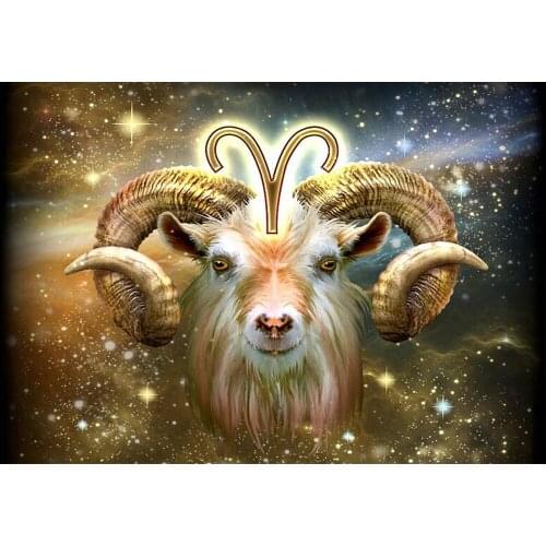 5d Diamond Painting Aries Cartoon Full Square /Round Diamond Embroidery Sale Constellation Mosaic Pictures Of Rhinestones TY520