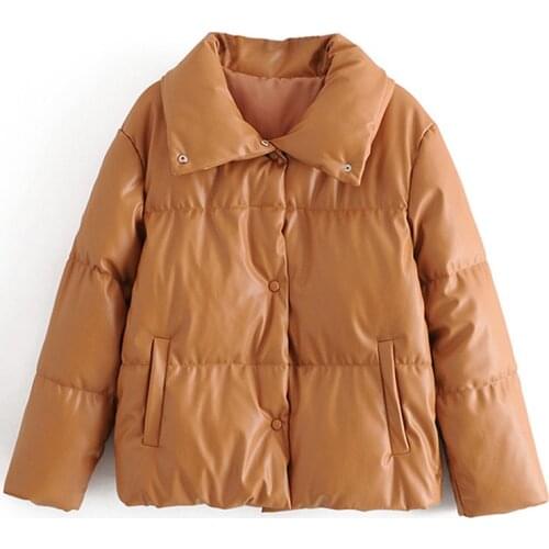 Aachoae Women's Leather Down Jackets